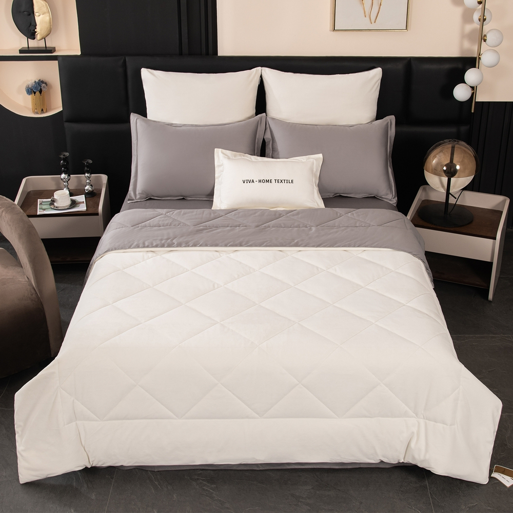 Комплект постельного белья на резинке Сатин Velvet Premium с Одеялом VPR013