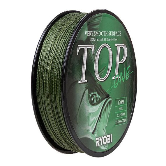 Шнур TOP PE4X-120M 10,0/d-0.523mm Dark green Ryobi