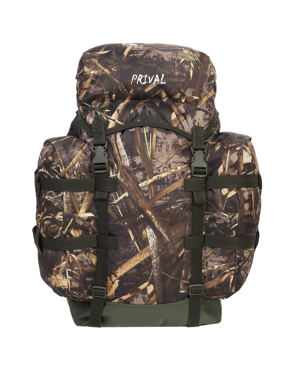 Рюкзак туристический Prival Кузьмич 45, камуфляж Лес