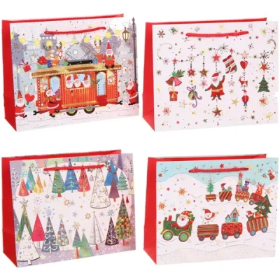 Пакет подарочный «Зимнее веселье» 24,5*19,5*9.9 см, микс