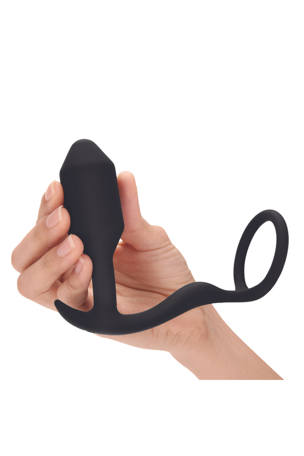 b-vibe Snug & Tug - Эрекционное кольцо с анальным плагом