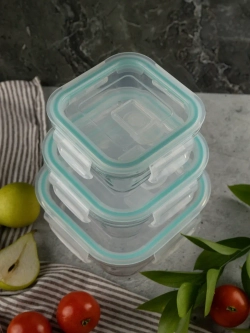 Контейнеры для еды стеклянные, 320 мл 2 шт, 500 мл 1 шт