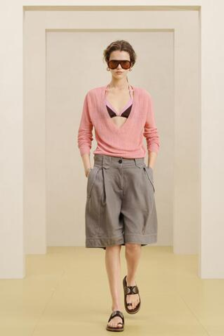 ZARA СВИТЕР ИЗ СМЕСОВОГО ЛЬНА, ПУДРОВО-РОЗОВЫЙ