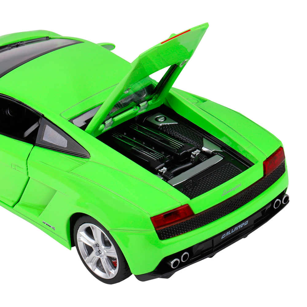 Модель 1:24 Lamborghini Gallardo LP560-4, зеленый,  откр. двери и багажник, свет, звук