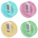 Точилка 1отв. пластик. с контейнером "Color Pastel" двуцветная, цвета микс (Юнландия)