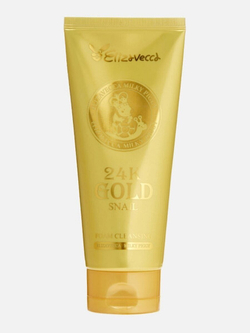 Пенка для умывания с муцином улитки и золотом Elizavecca 24k Gold Snail Cleansing Foam
