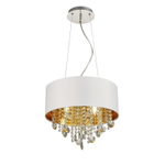 SL1350.503.04 Светильник подвесной ST-Luce Хром/Белый, Золотистый, Прозрачный E14 4*40W LACCHIA