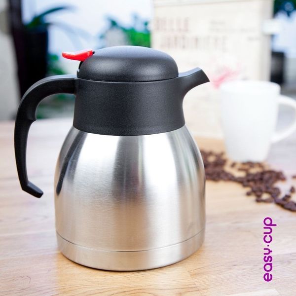 Термос для кофе 1 литр из нержавеющей стали с ручкой