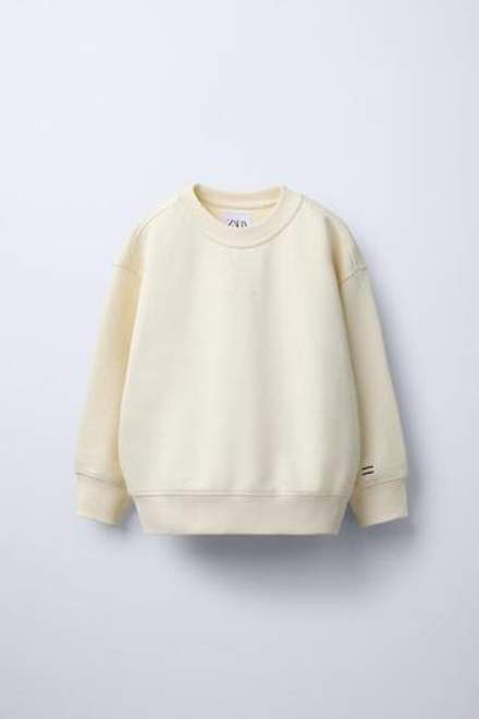 ZARA ОДНОТОННАЯ ТОЛСТОВКА, ЭКРЮ