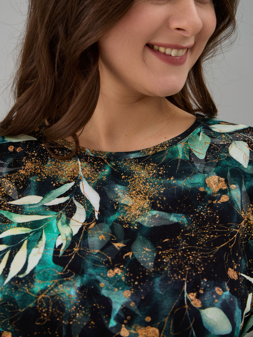 Платье Пв-137/изумрудный-листьяфэнтези