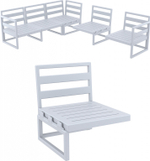 Модуль дополнительный для дивана Siesta Contract Mykonos, серебристый