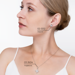 Подвеска из белого золота с фианитами