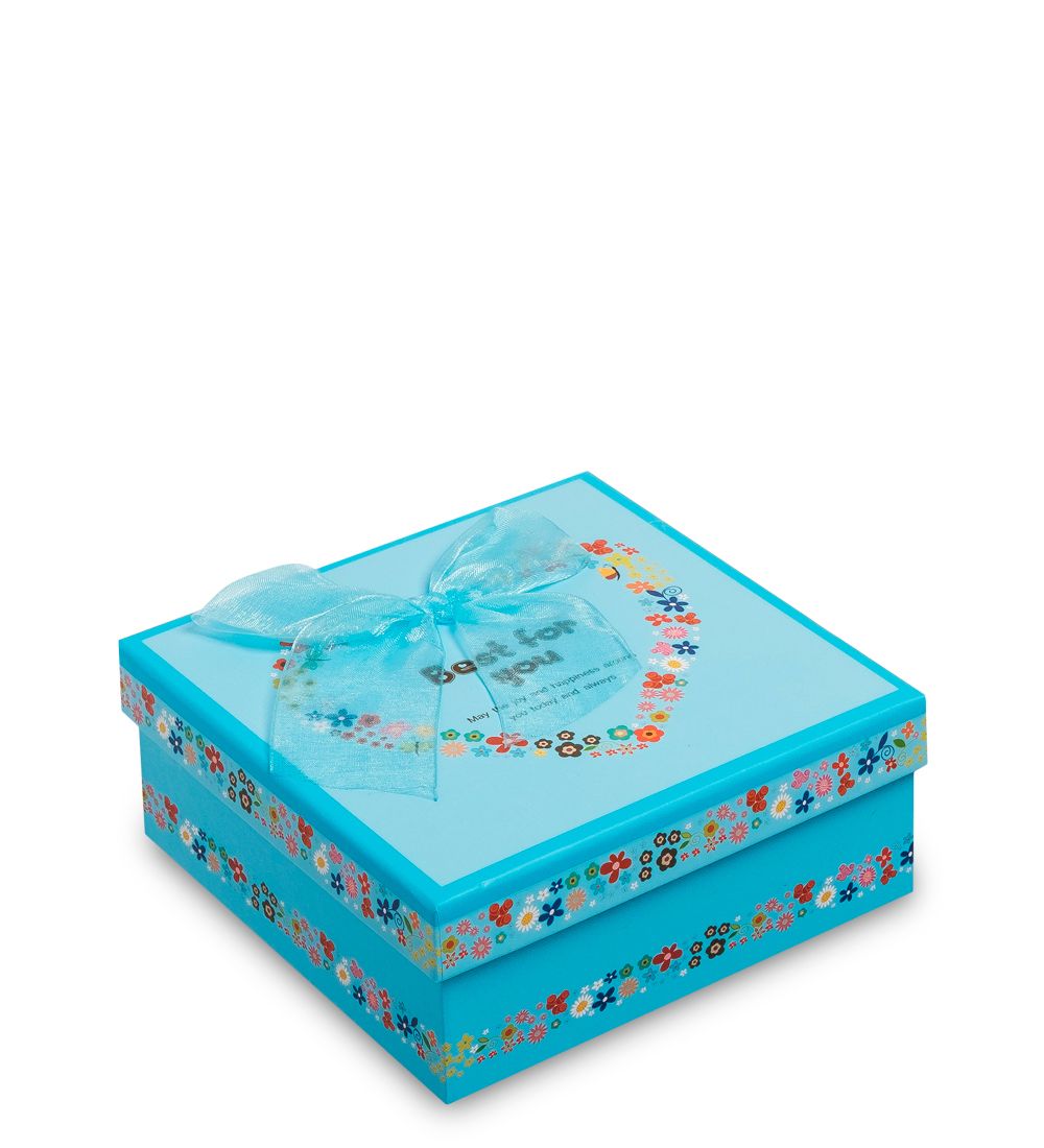 WG-29/1-B Коробка подарочная «Квадрат» цв.голубой