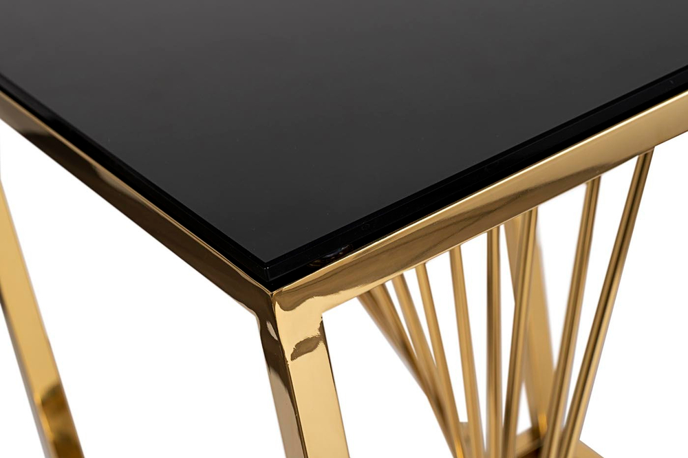Стол журнальный Garda Decor черный-золотой 13RXET8083M-GOLD