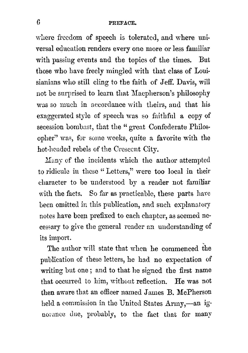 Macpherson, the Great Confederate Philosopher and Southern Blower | Alfred C. Hills
