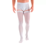 Чулки антиэмболические "Элеганс" с резинкой на силиконовой основе, 1 класс компрессии (18-22 мм рт.ст.), цвет белый, типоразмеры: M