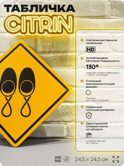 Табличка декоративная "Пуанты" на дверь и стену, спортивная, информационная, декоративный знак, 24,5х24,5 см, пластиковая, Айдентика Технолоджи