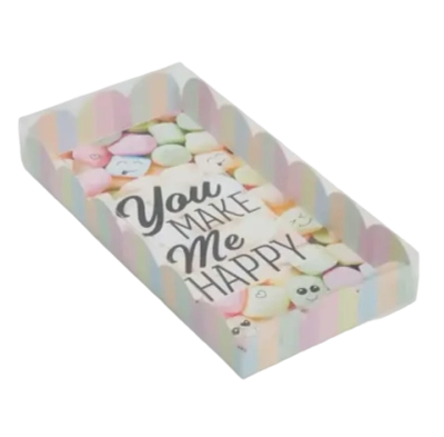 Коробка с PVC крышкой You make me happy, 21 х 10,5 х 3 см