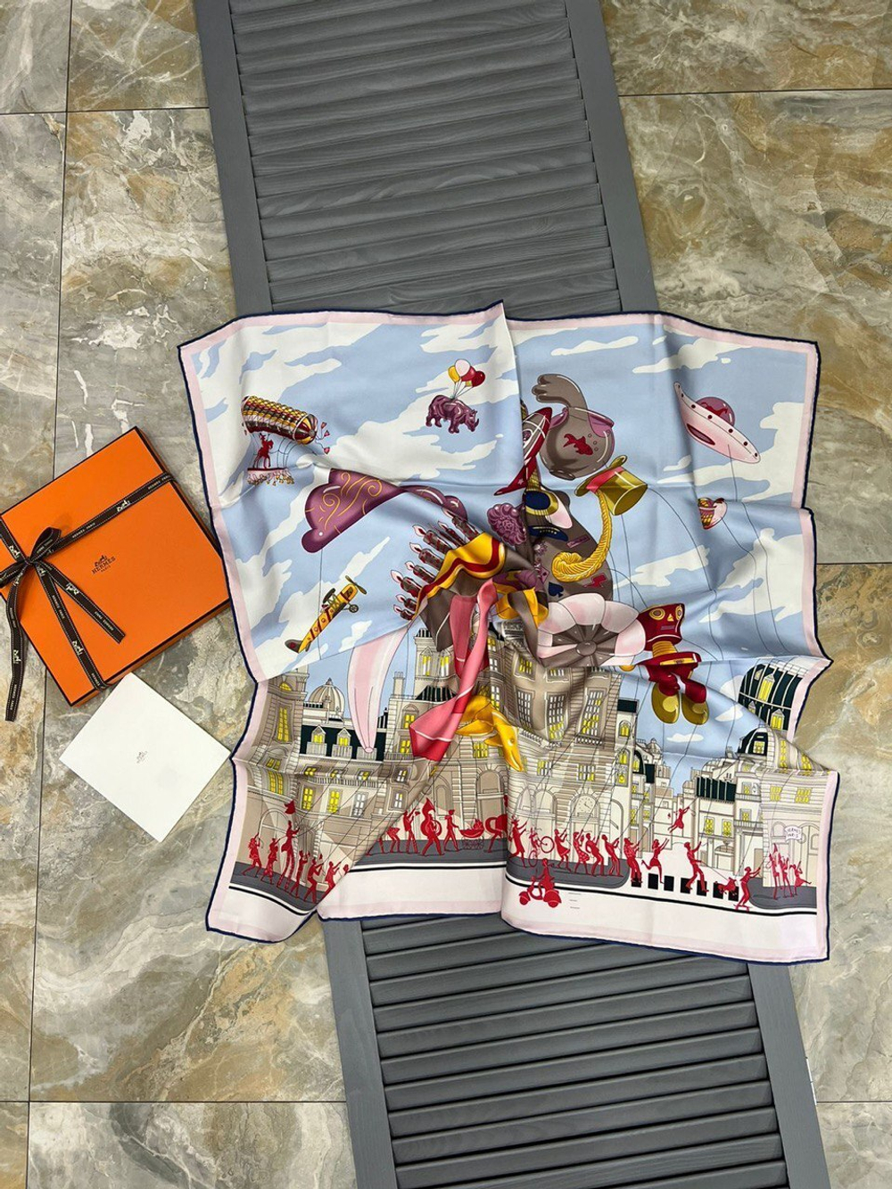 Платок Hermes 90х90 см, арт. 483150625