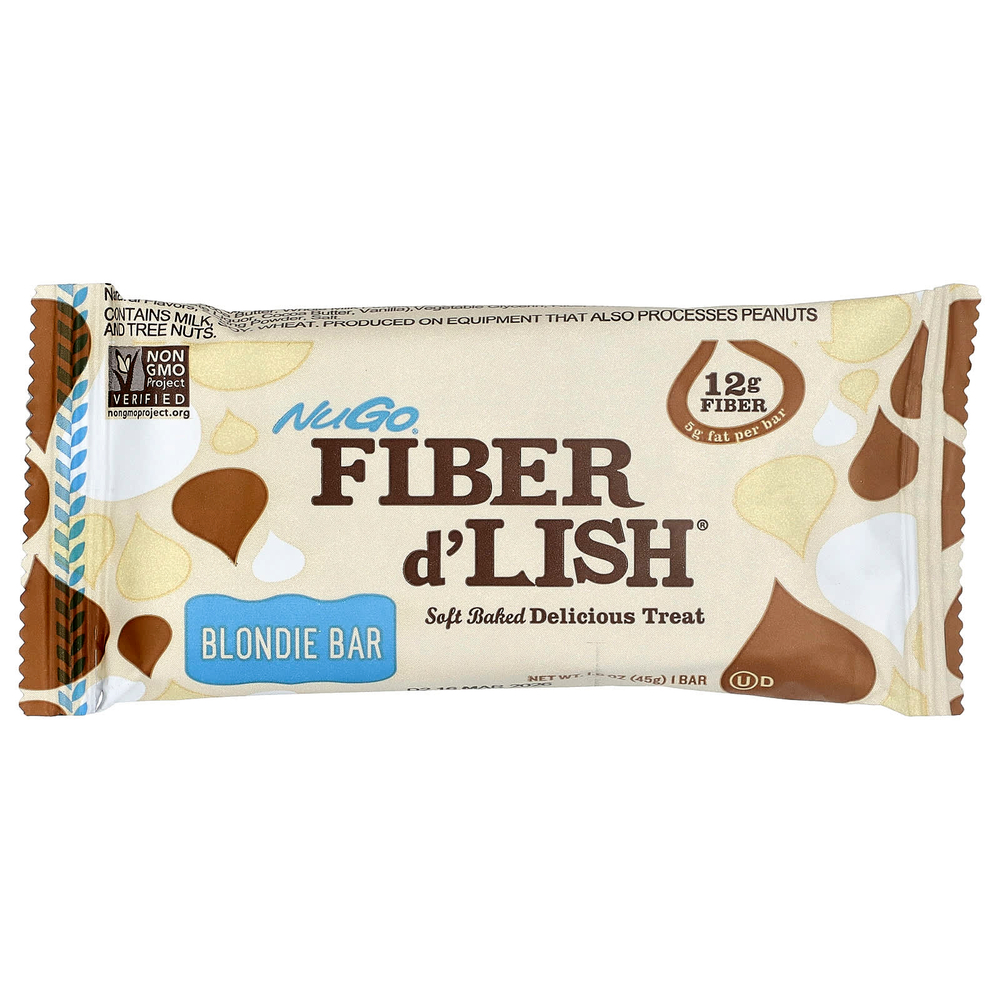 NuGo Nutrition, Fiber d'Lish®, батончик Blondie, 16 батончиков по 45 г (1,6 унции)