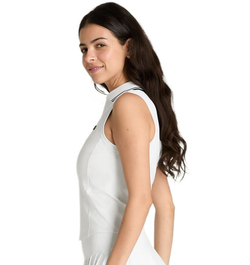 Женское теннисное поло Wilson Rib Sleeveless - bright white