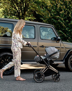 Коляска Cybex Talos S Lux BLK complete Cloud T Mirage Grey 3 в 1 Moon Black с дождевиками