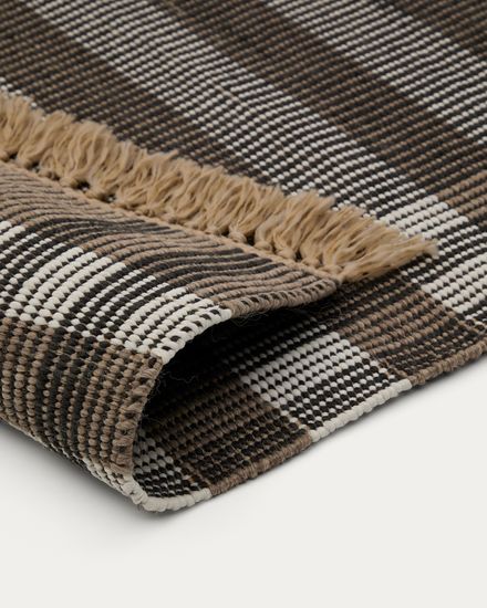 Ковер Barani из полипропилена коричневого и чёрного цвета 60 x 90 см