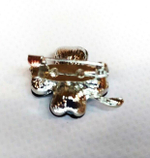 Брошь. Брошка. Клевер-четырехлистник — символ удачи. Цвет красный