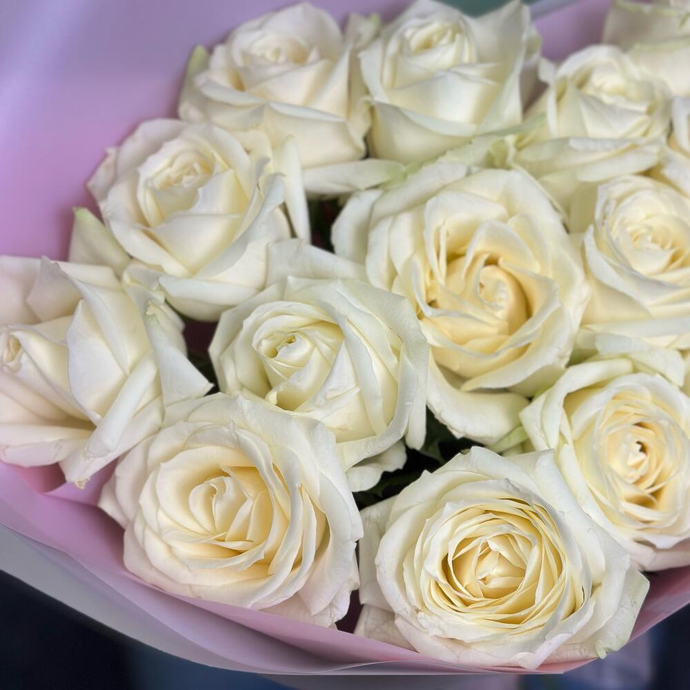 Букет из 15 белых ароматных роз