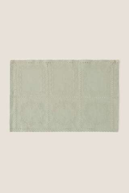 ZARA HOME САЛФЕТКА С ВЫШИВКОЙ В КЛЕТКУ (КОМПЛЕКТ ИЗ 2 ПРЕДМЕТОВ), ЗЕЛЕНЫЙ