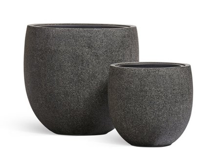 Кашпо TREEZ Effectory Stone Чаша classic Тёмно-серый камень в-34, д-40 см 41.33-01-24-117-GR-40