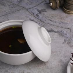 Бульонница мисосупница 325 мл d 12,3 см h8,5 см с крышкой белая фарфор P.L. Proff Cuisine [6]