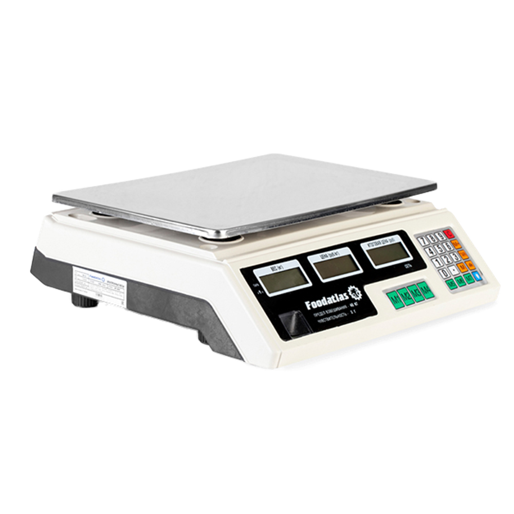 Торговые весы Foodatlas 40кг/2гр ВТ-40С