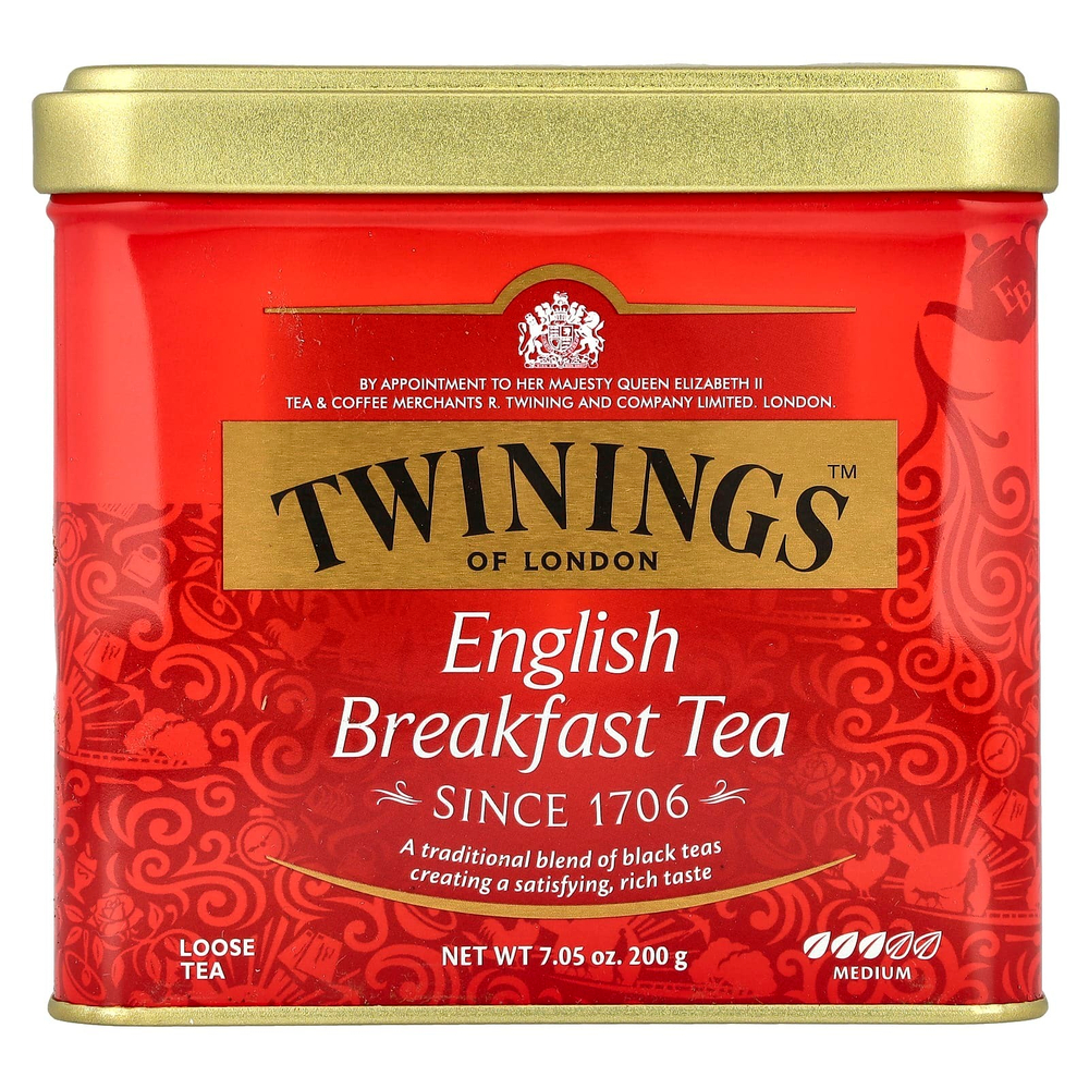 Twinings, «Английский завтрак», рассыпной чай, 200 г (7,05 унции)
