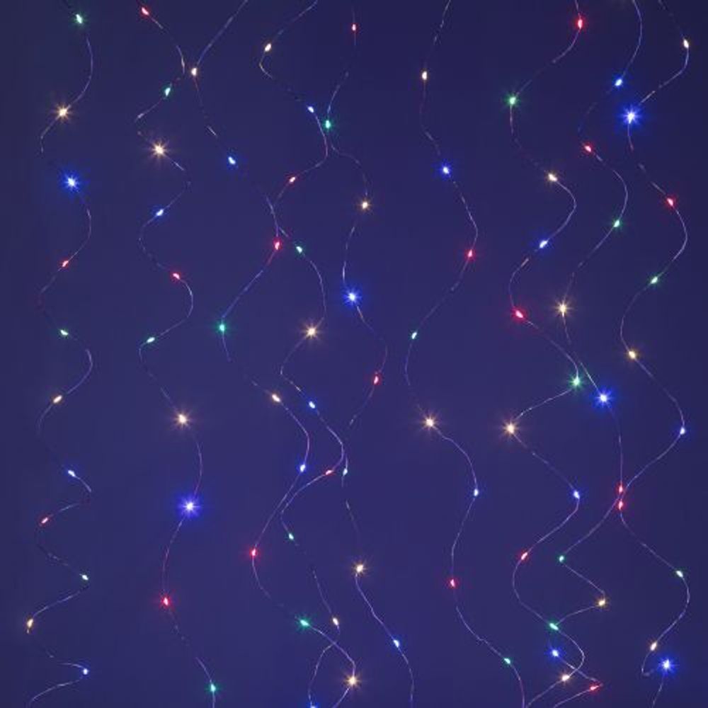 Гирлянда светодиодная "Занавес" 3х3м 300LED тепл. бел. IP20 220В с пультом USB Эра Б0056000