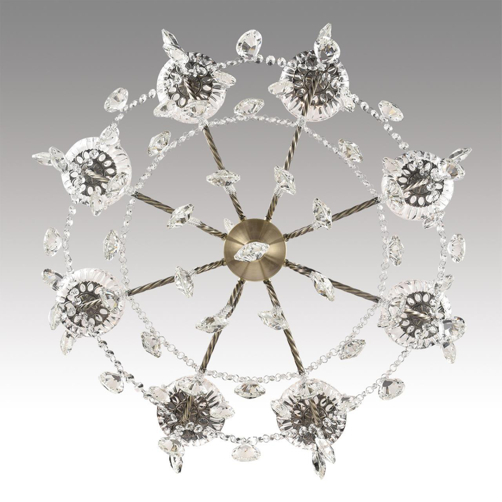 8190/8 CLASSI LN25 24 античная бронза, металл/хрусталь Люстра E14 8*40W 220V LINN