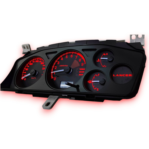 Светодиодная плата для панели Lancer IX EVO МКПП (Красные шкалы, белые стрелки, белый дисплей))