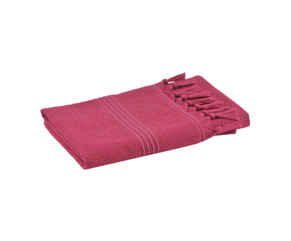Полотенце 100х150 Hamam Meyzer Tassels малиновое