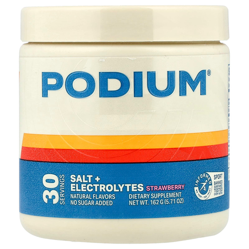 Podium Nutrition, соль и электролиты, с вкусом клубники, 162 г (5,71 унции)