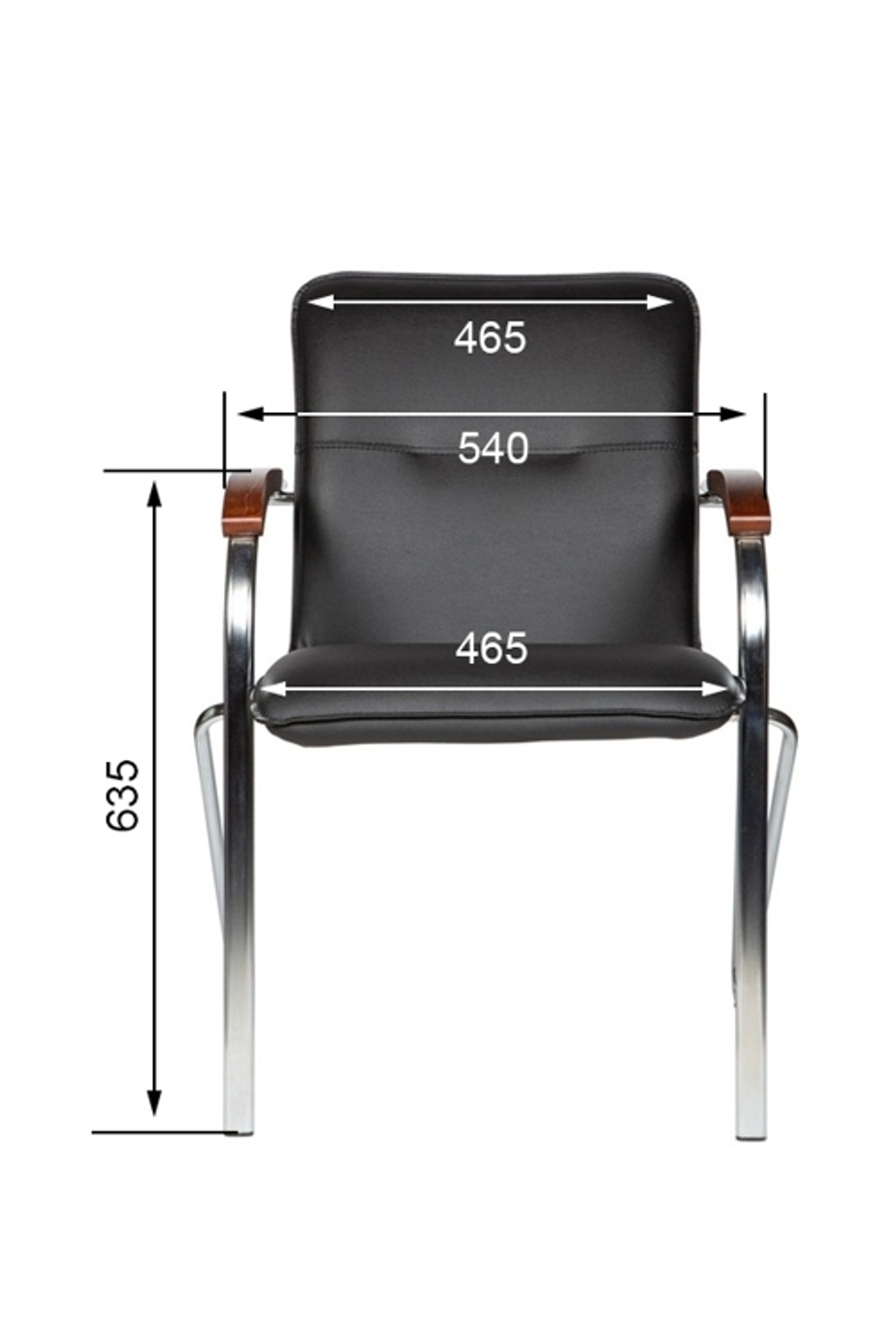 Стул для посетителей Самба ПЮПИТР хром.