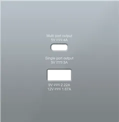 Donel R98 алюминий накладка для розеток USB A+C, серия DA