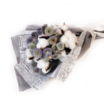 Букет сухоцветов Хлопка и Мордовника 40х25 см