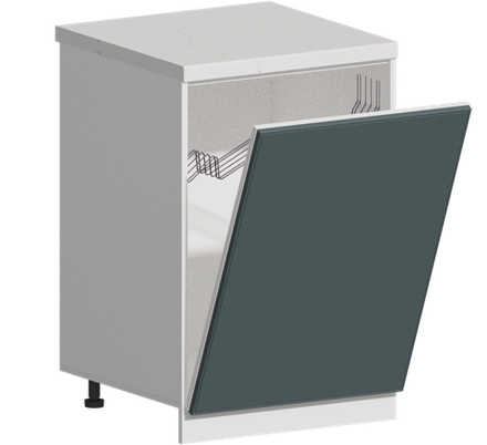 Кухня Модуль ШНВ 600 Белый / Бирюзовая мята