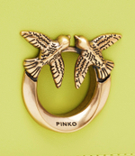 Кожаная сумка-мессенджер LOVE CLICK EXAGON BABY VITELLO Pinko - лимонный(100070 A0F1)