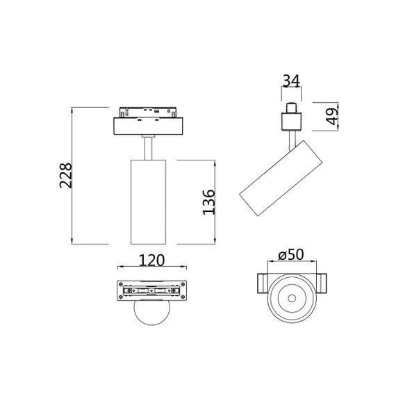 Трековый светодиодный светильник Maytoni Track Lamps TR019-2-10W4K-B