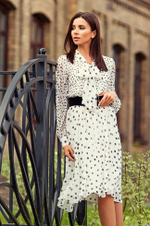 51120 Платье женское (принт "горох")