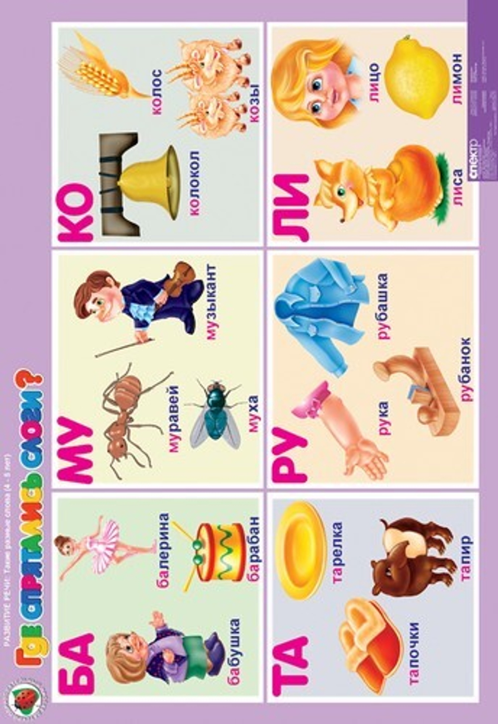 Комплект таблиц Развитие речи 4-5 лет "Такие разные слова" (5 таблиц+16 карт.)