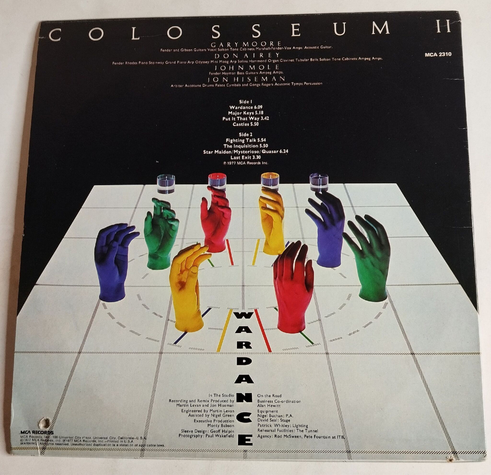 Винтажная виниловая пластинка LP Colosseum II Wardance (USA 1977)