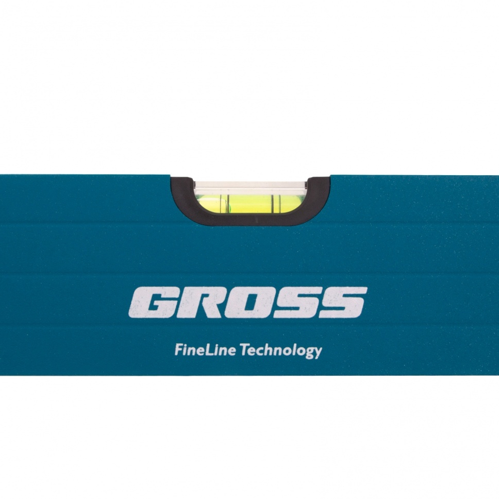 Уровень алюминиевый, 1000 мм, усиленный с ударопрочными заглушками, рукоятки, 3 глазка Gross