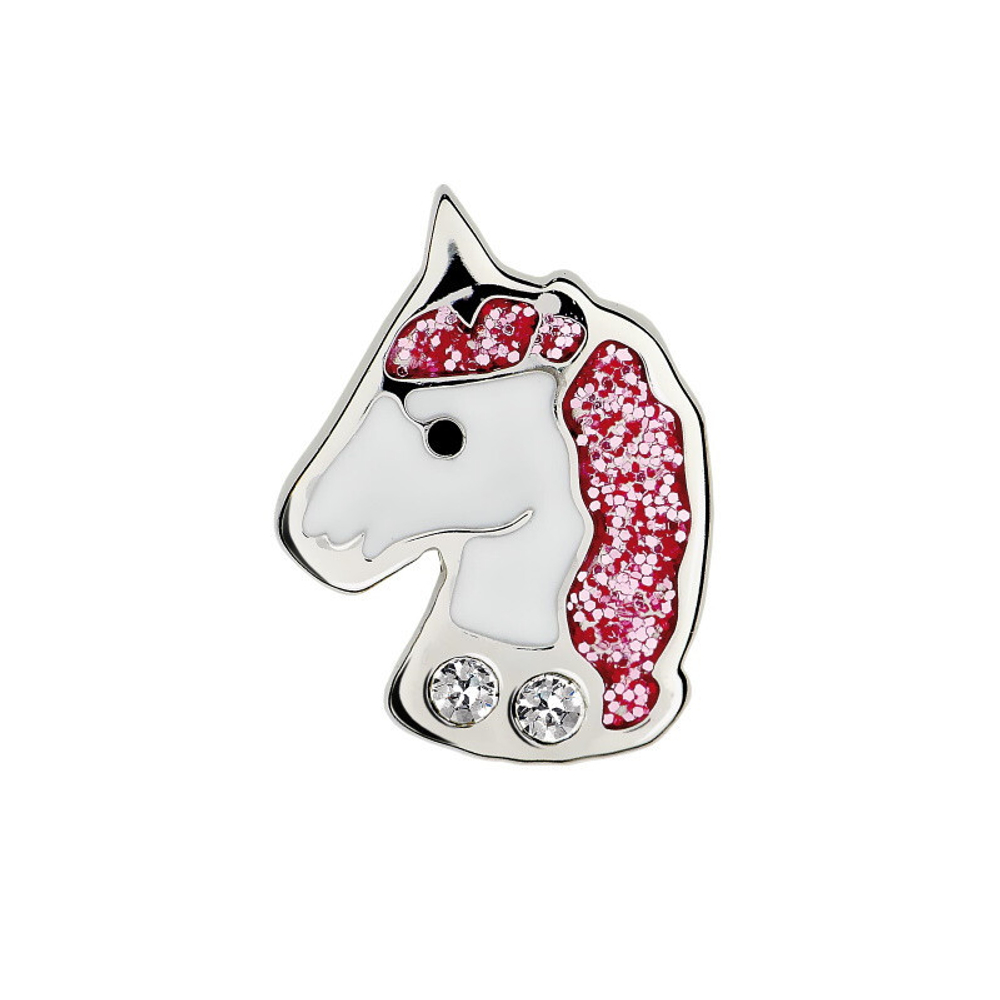 Детские серьги из медицинской стали Rose Unicorn Swarovsky Biojou